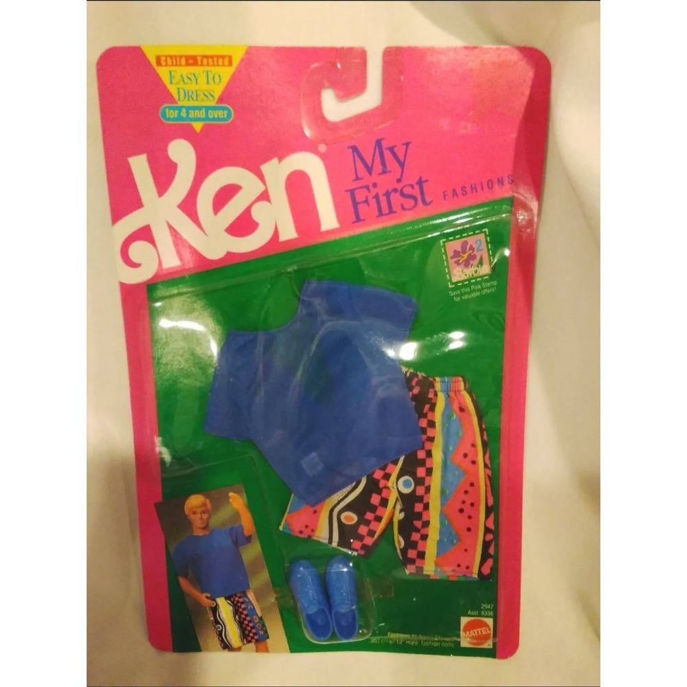Ken My First Fashions Doll Clothes Outfit Blue Shirt Colorful Shorts Mattel 2947